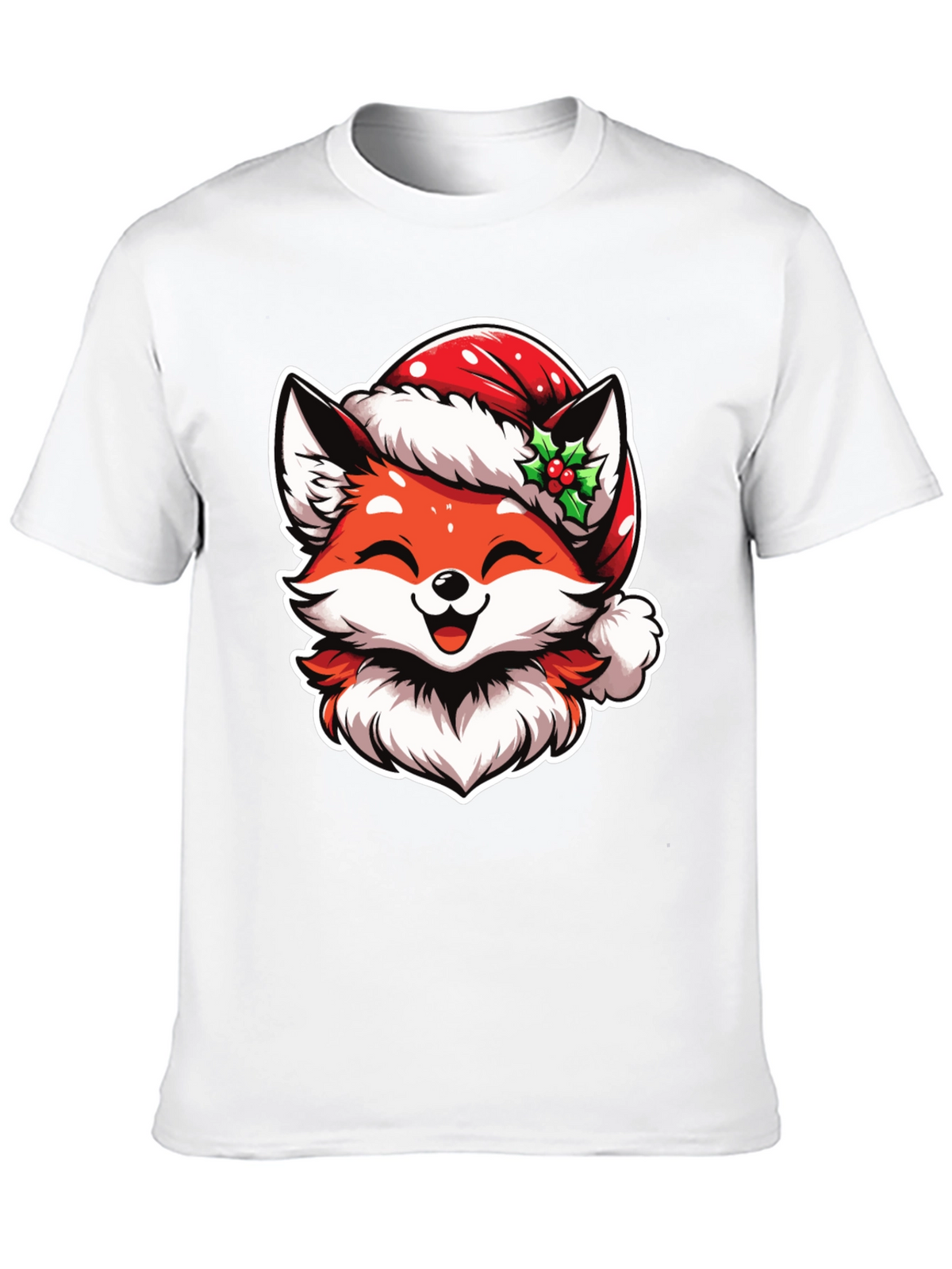 Festive Fox Tee: Christmas Holiday Graphic Shirt
