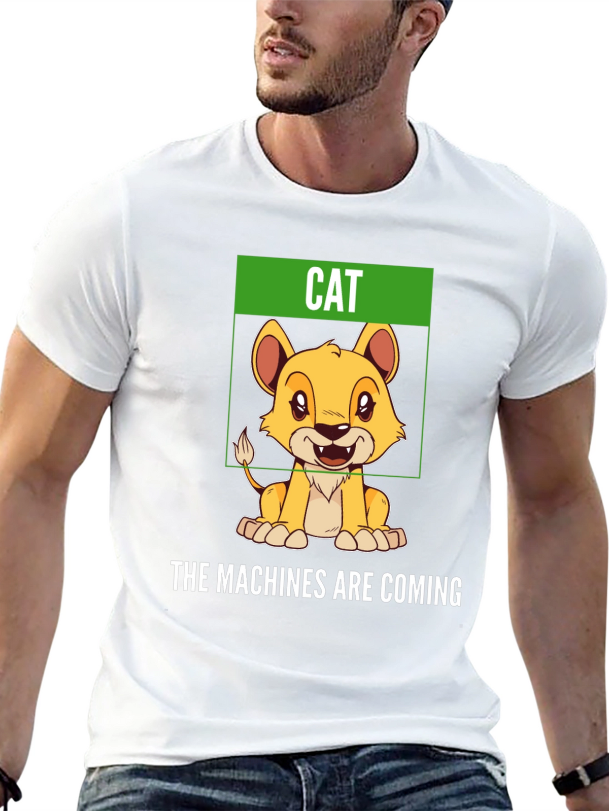 Humorous Cat T-Shirt - The Machines Are Coming