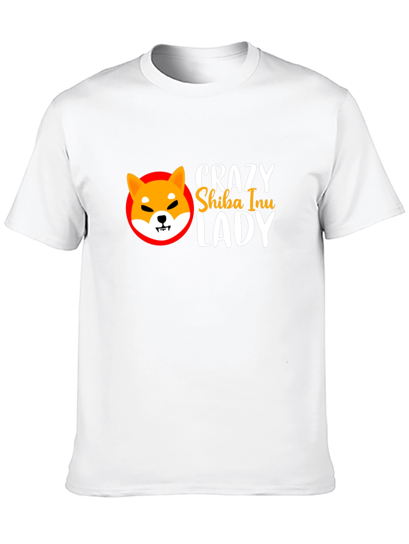 Crazy Shiba Inu Lady Black T-Shirt