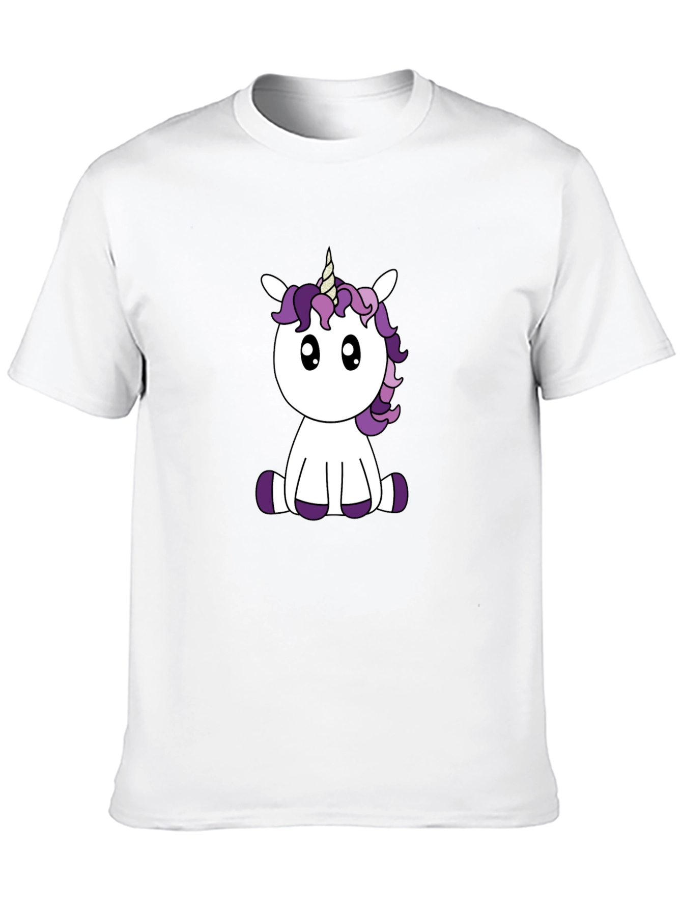 Cute Unicorn Graphic Tee - Black
