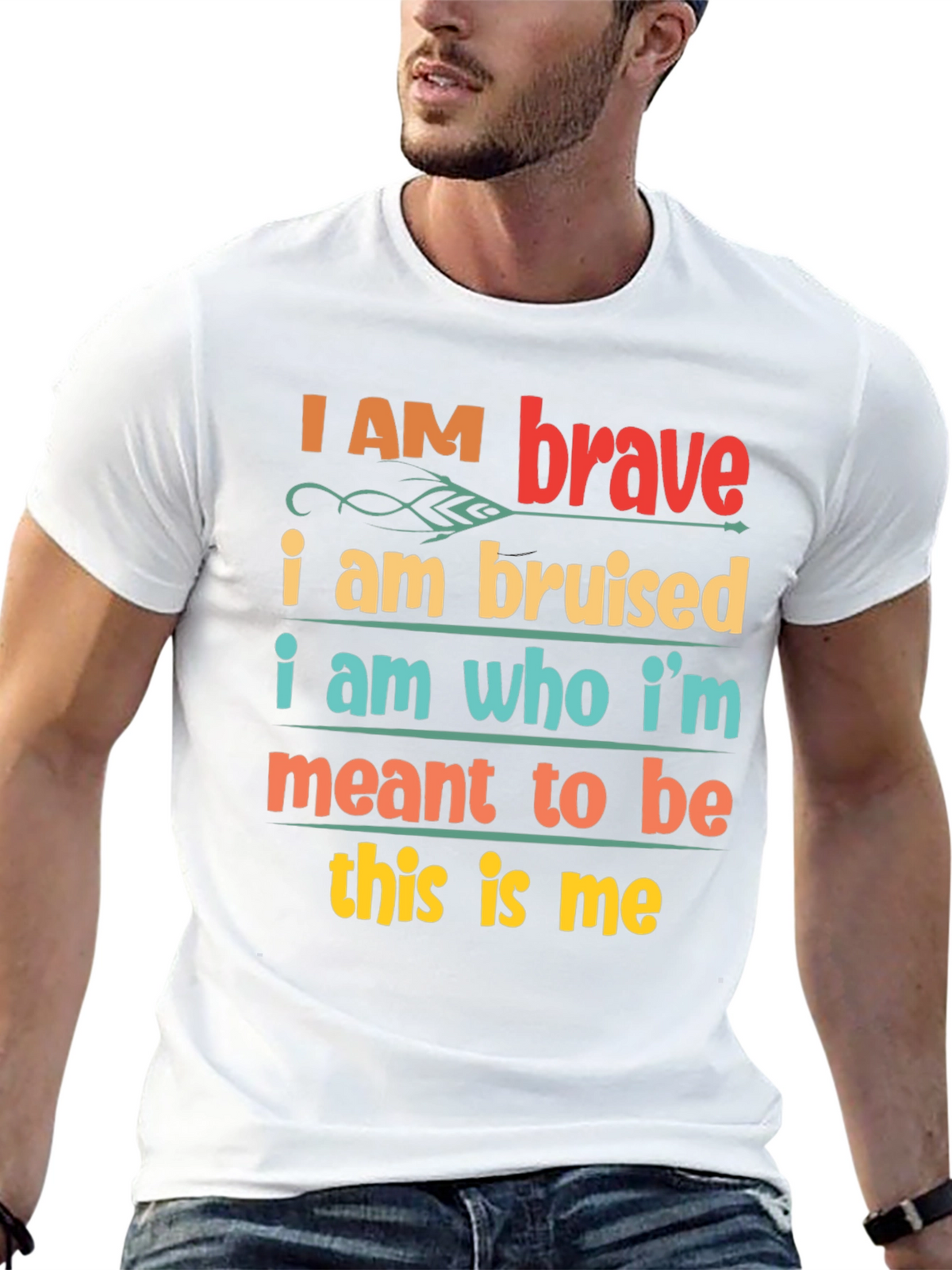 Inspirational Graphic Tee - Brave Bruised T-Shirt
