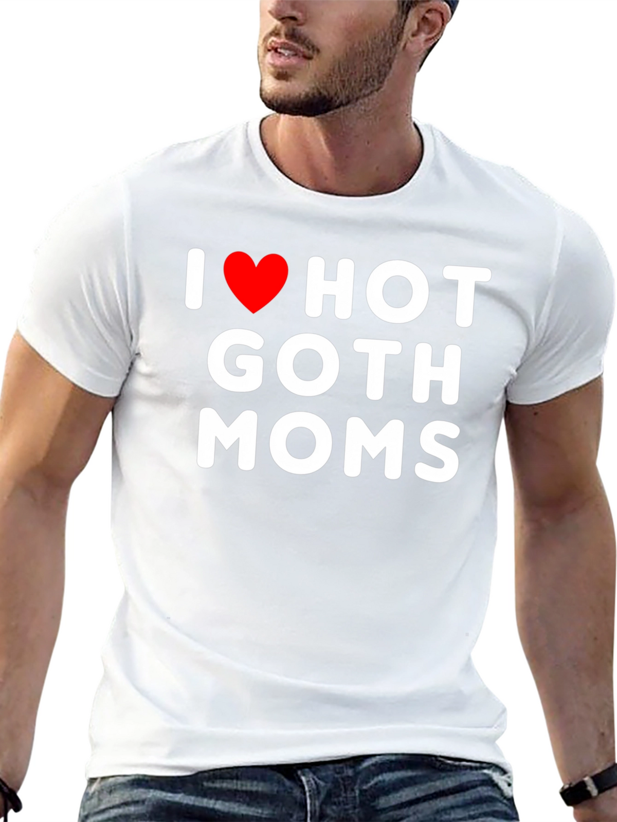 I Heart Hot Goth Moms Graphic Tee