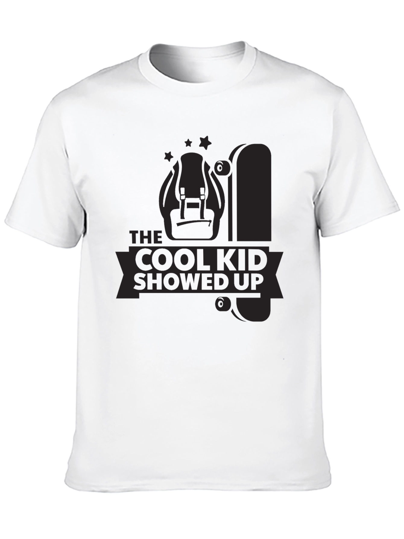 Cool Kid Showed Up Black Graphic Tee