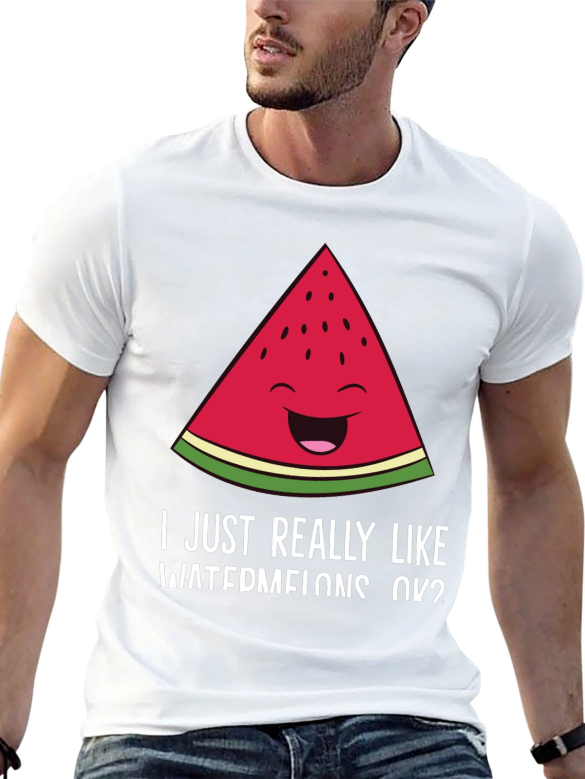 Funny Watermelon T-Shirt - I Like Watermelons OK?