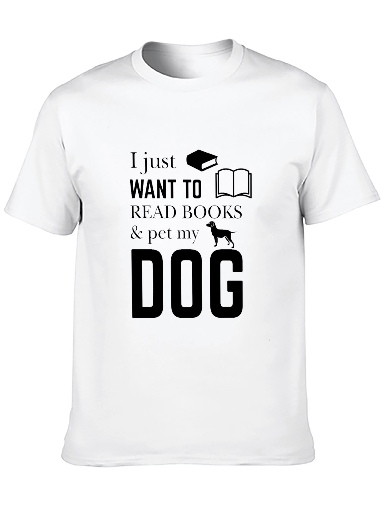 Book Lover Dog Petting T-Shirt