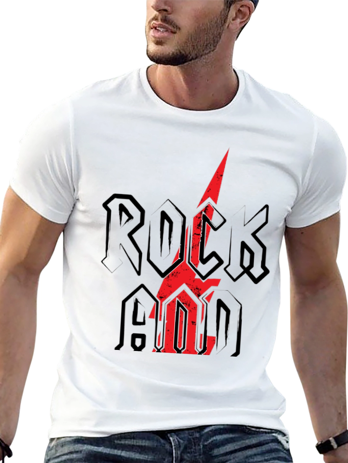 Rock and Roll T-Shirt - Mens Black Graphic Tee