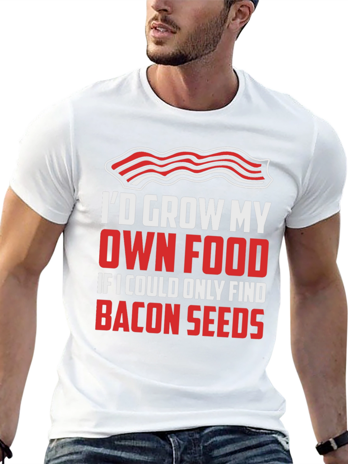Bacon Seeds Graphic Tee - Foodie Humor T-Shirt