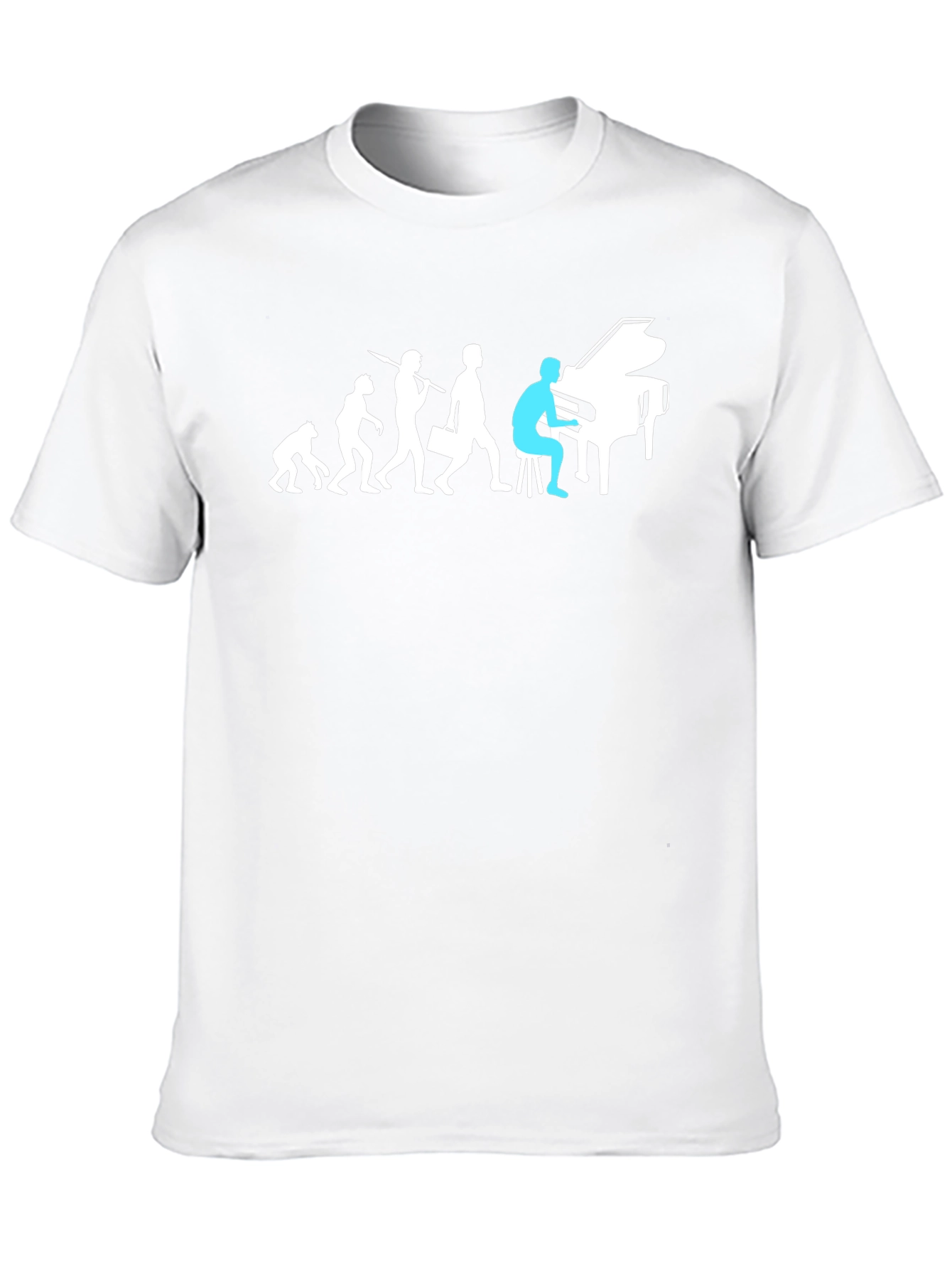 Evolution of Man Piano Player Graphic Tee