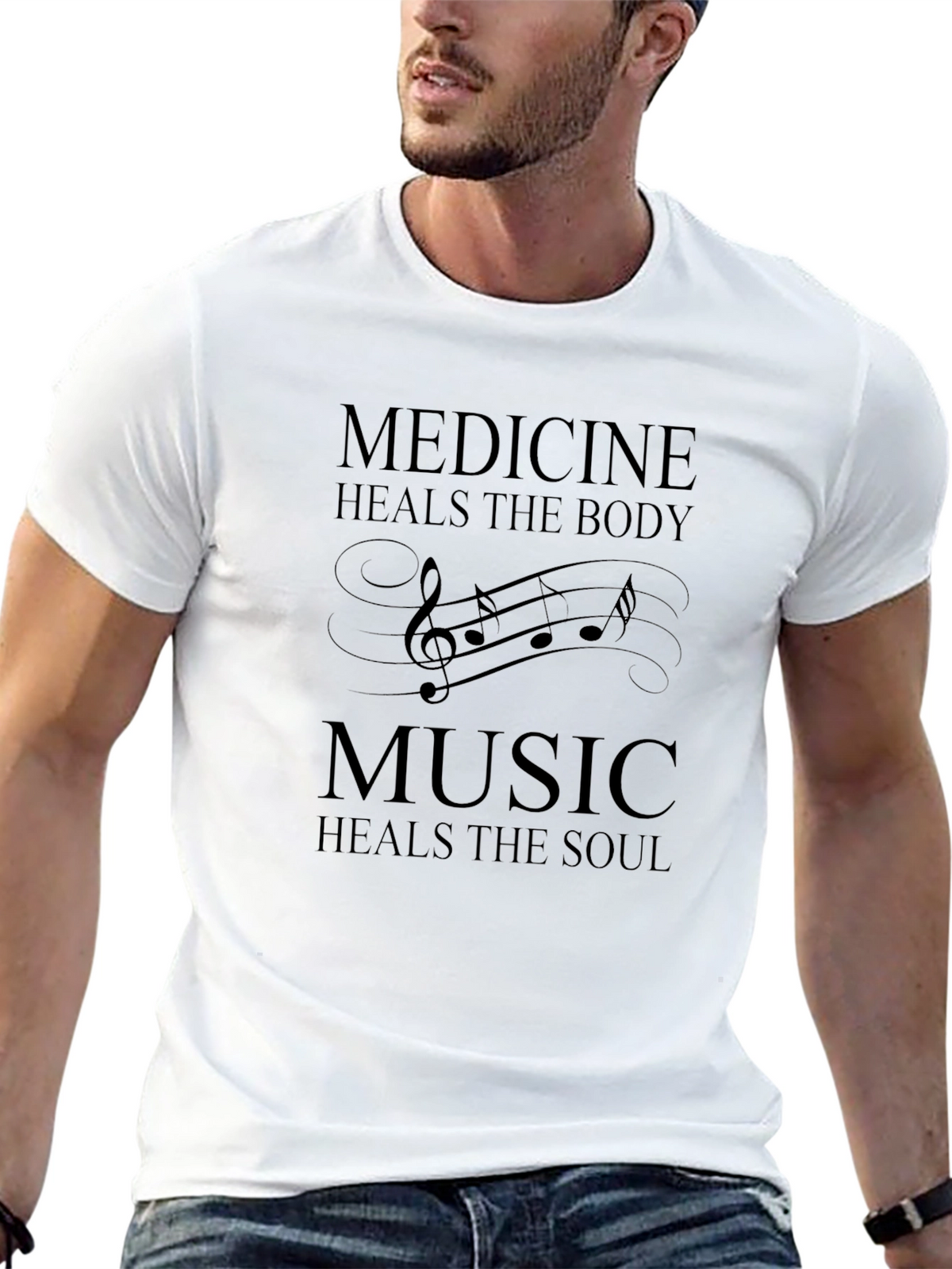 Medicine & Music Healing T-Shirt - Black