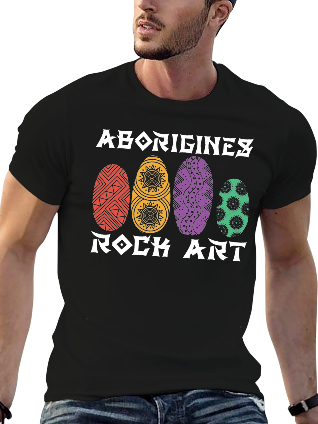 Aborigines Rock Art T-Shirt | Artistic Graphic Tee
