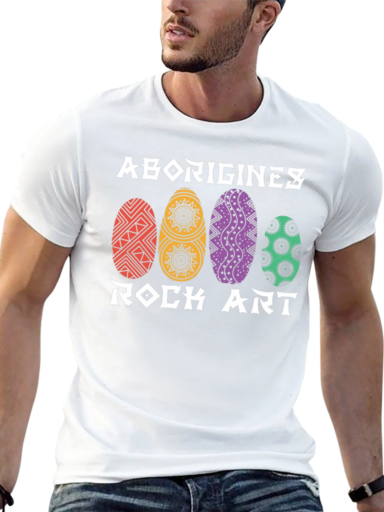 Aborigines Rock Art T-Shirt | Artistic Graphic Tee