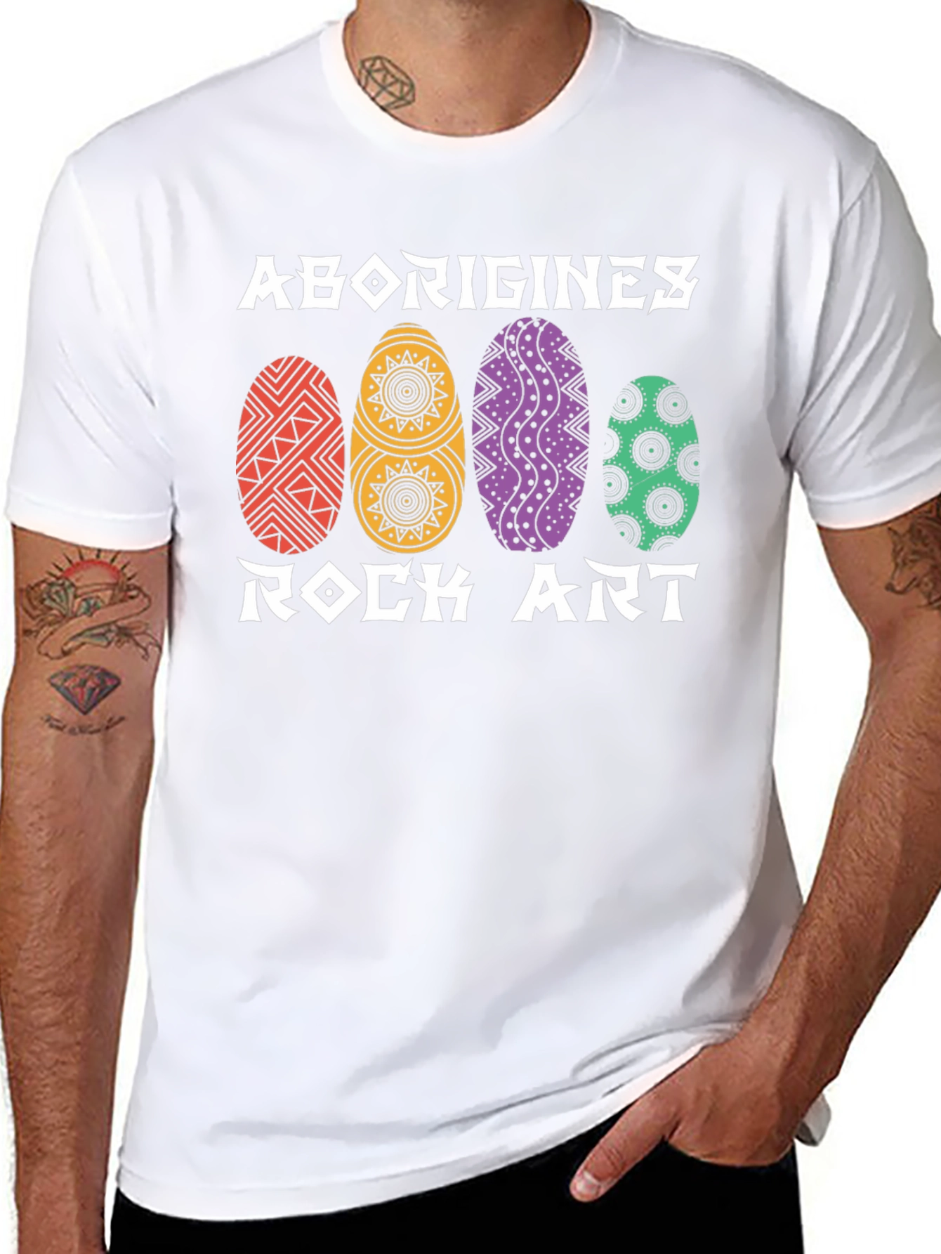 Aborigines Rock Art T-Shirt | Artistic Graphic Tee