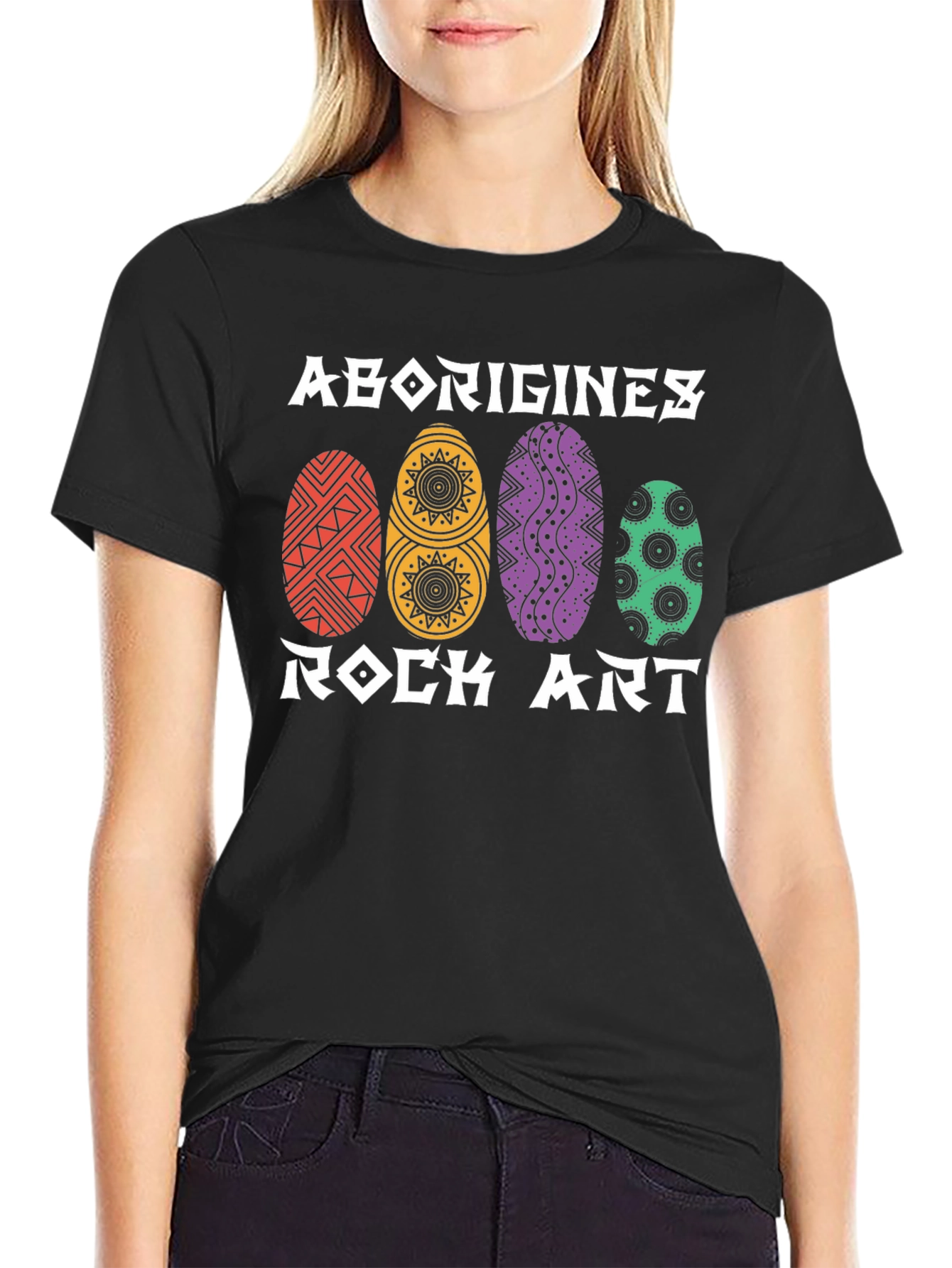 Aborigines Rock Art T-Shirt | Artistic Graphic Tee