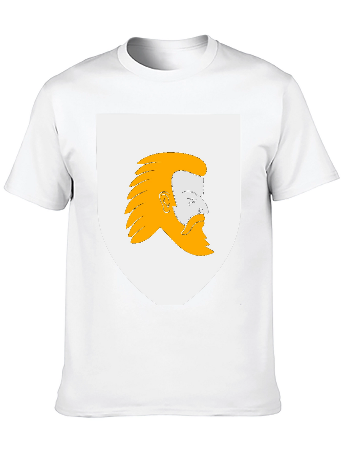 Heraldic Bearded Man Graphic T-Shirt
