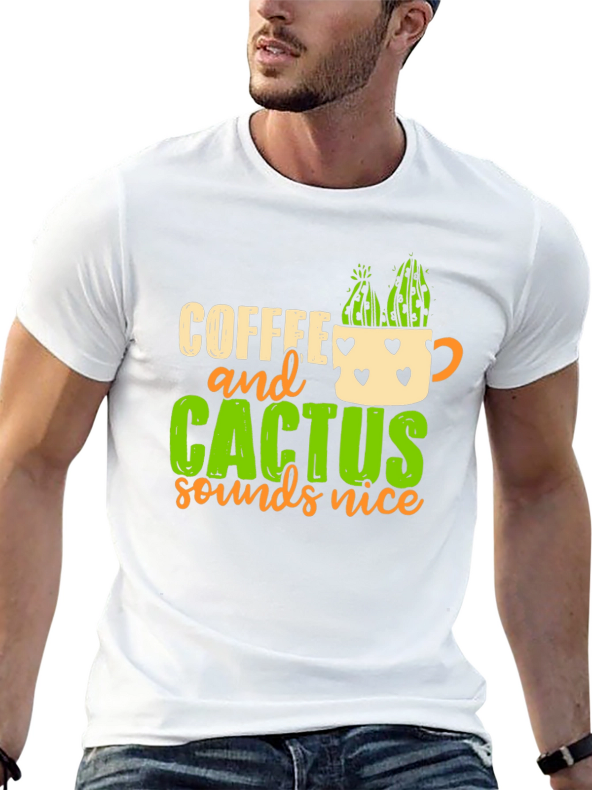 Coffee and Cactus T-Shirt Funny Plant Lover Tee
