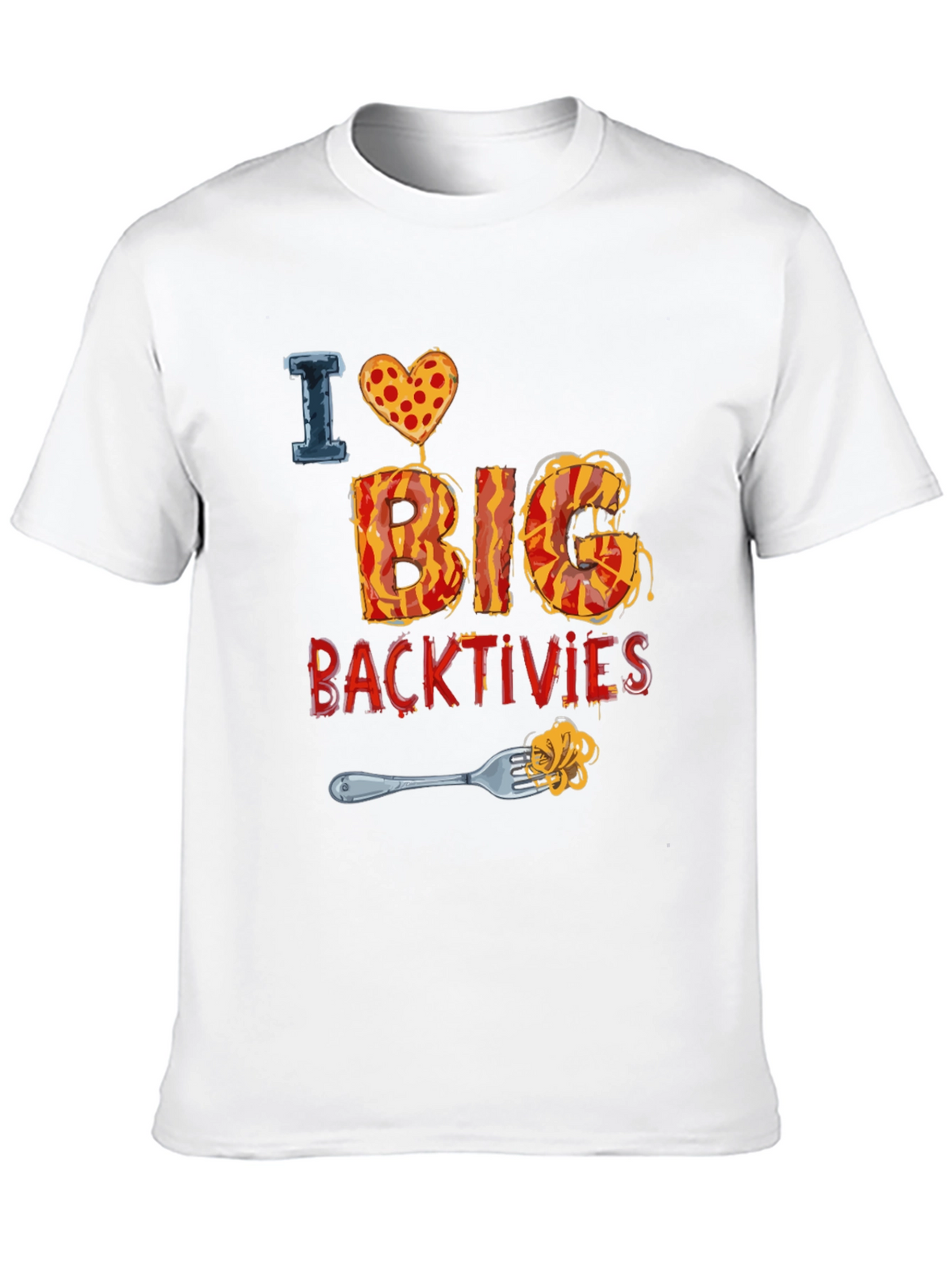 I Love Big Backtivities Funny Food T-Shirt