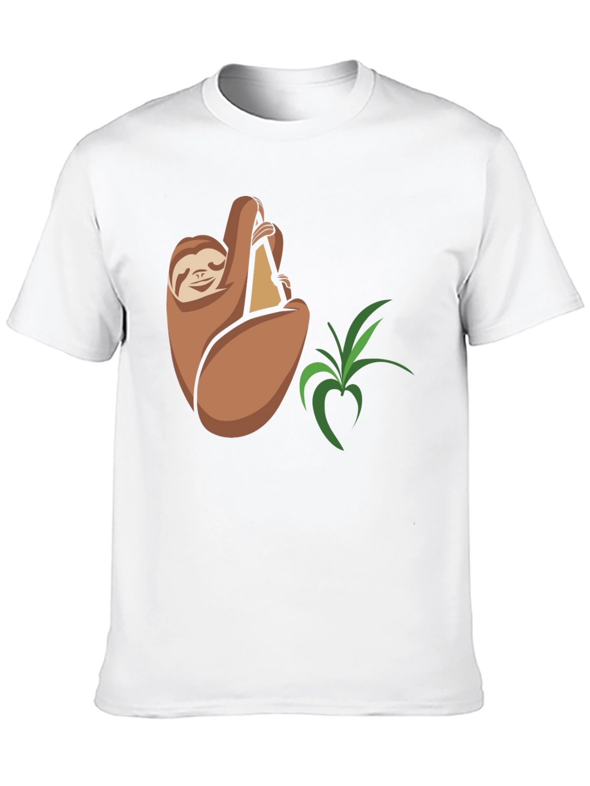 Sloth Snack Black T-Shirt