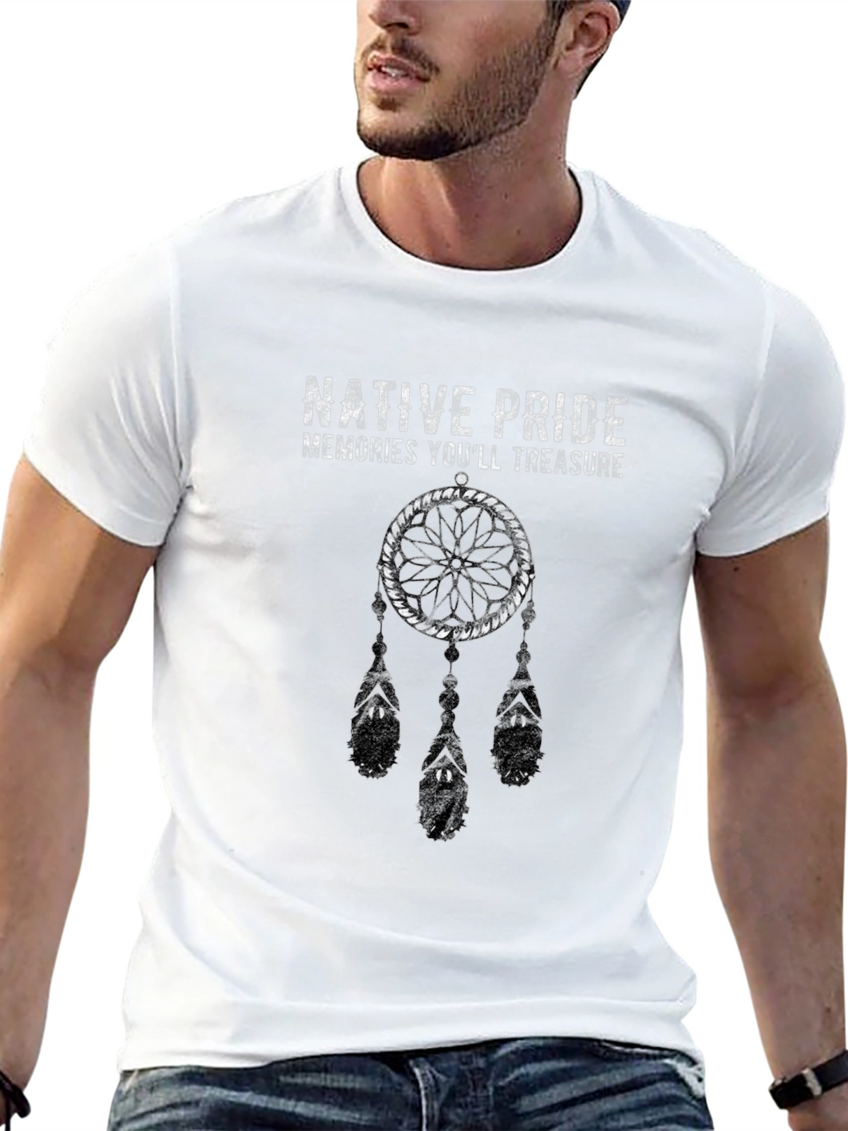 Native Pride Dreamcatcher Graphic T-Shirt