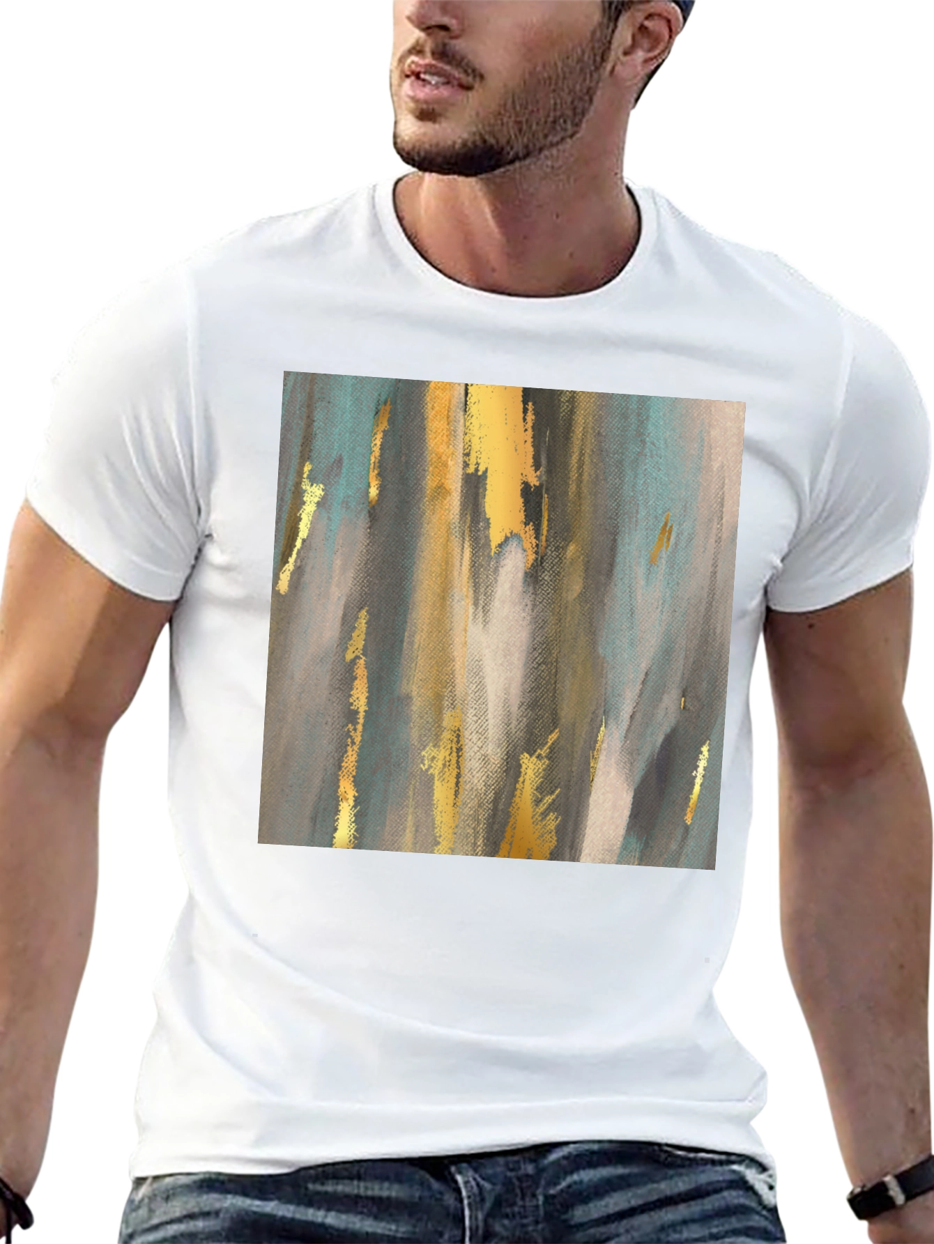 Abstract Art Graphic Tee - Modern Style Shirt