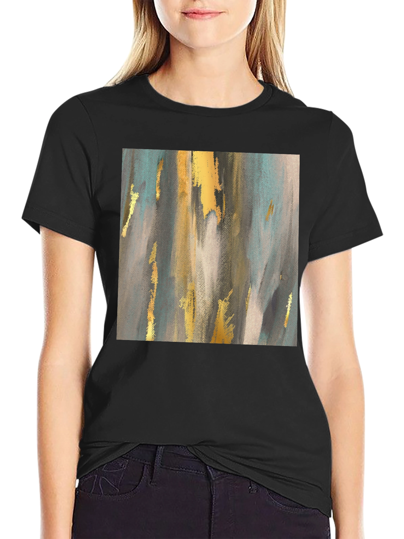 Abstract Art Graphic Tee - Modern Style Shirt