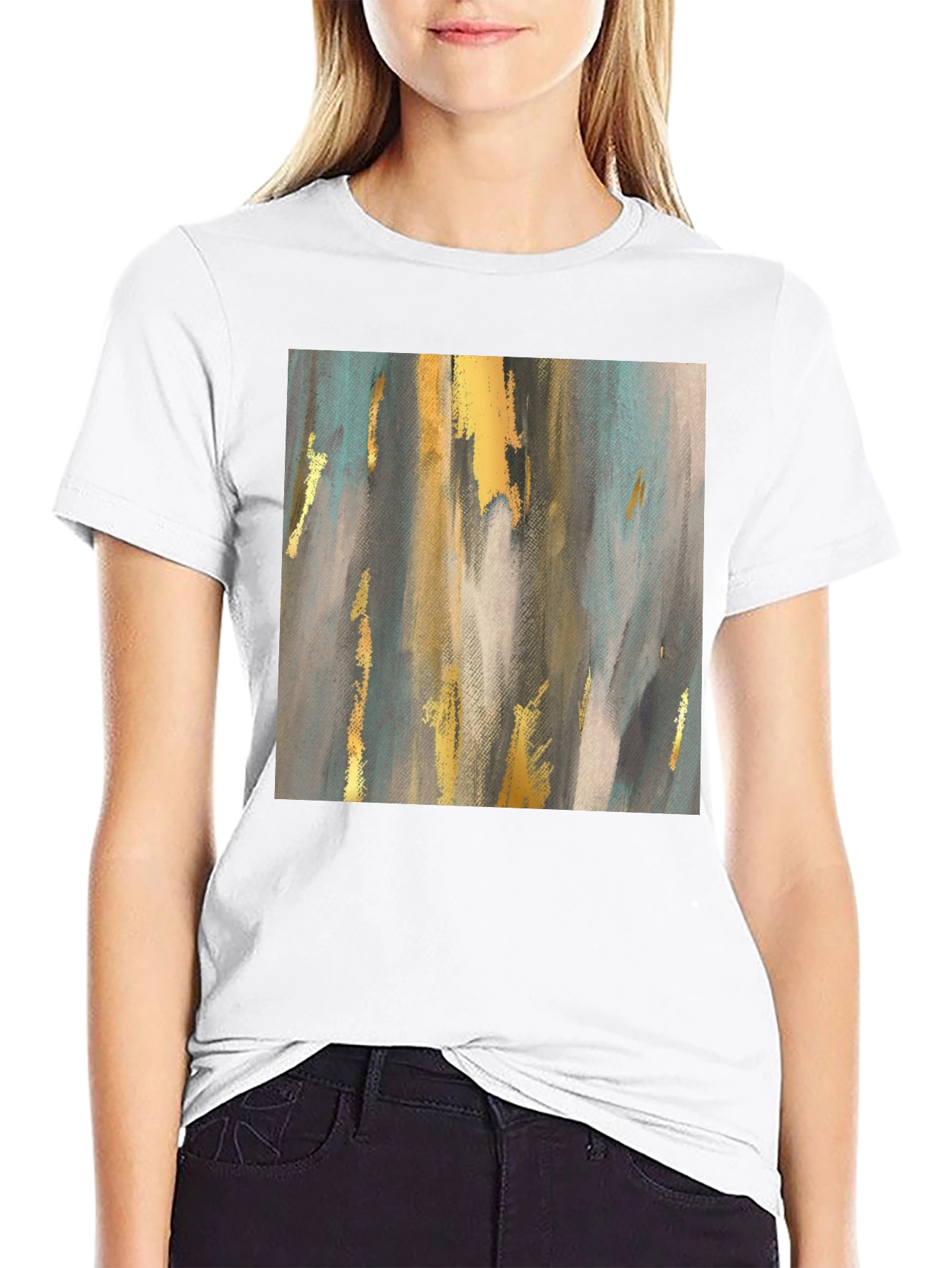 Abstract Art Graphic Tee - Modern Style Shirt