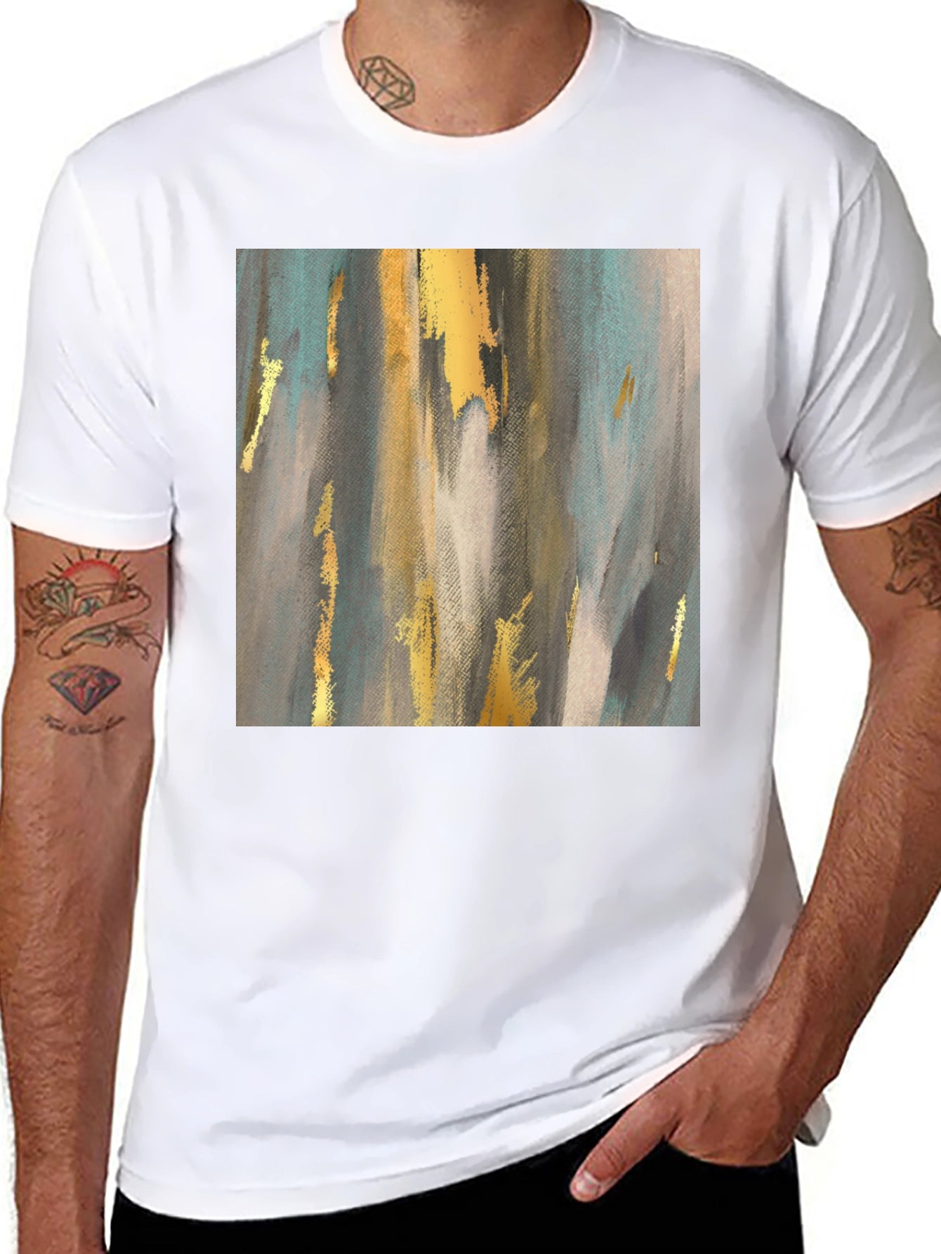 Abstract Art Graphic Tee - Modern Style Shirt