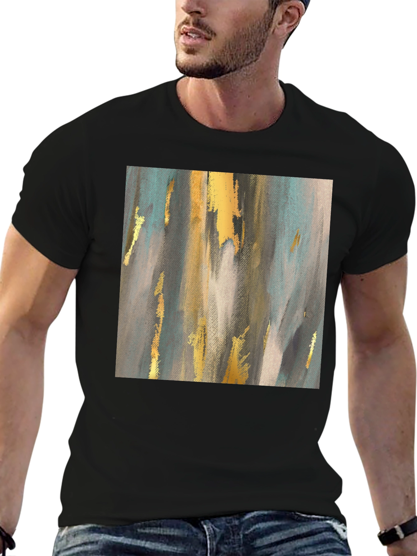 Abstract Art Graphic Tee - Modern Style Shirt