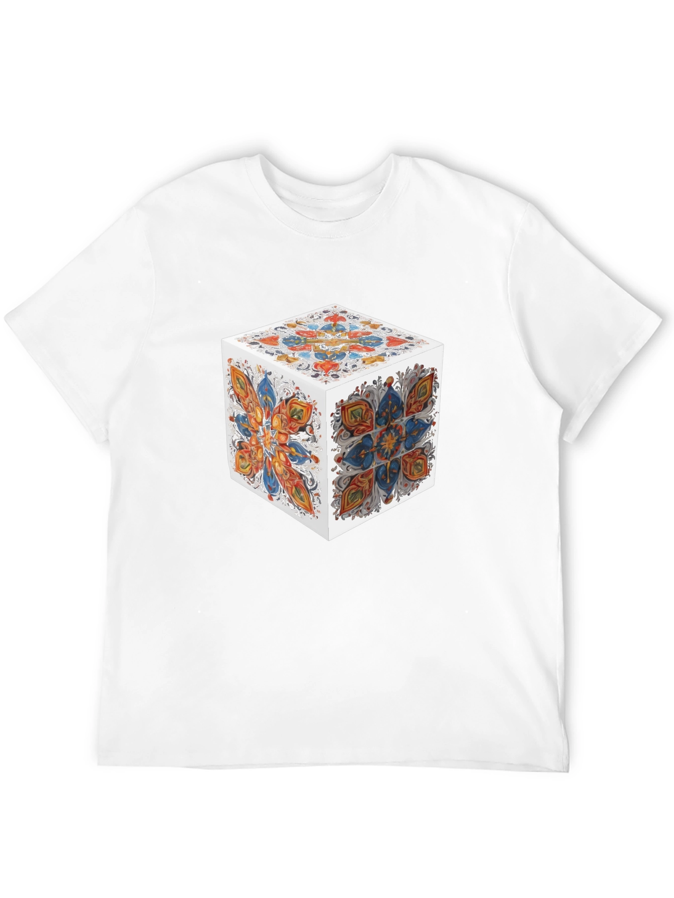 Abstract Cube Graphic T-Shirt