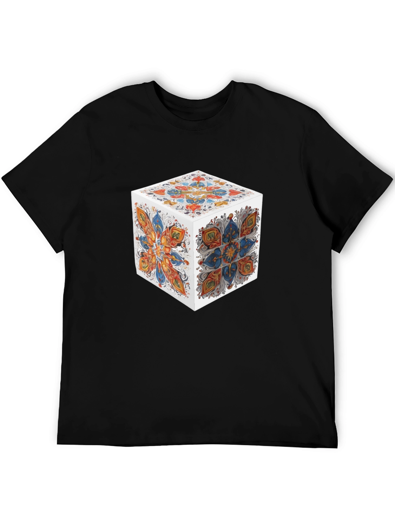 Abstract Cube Graphic T-Shirt