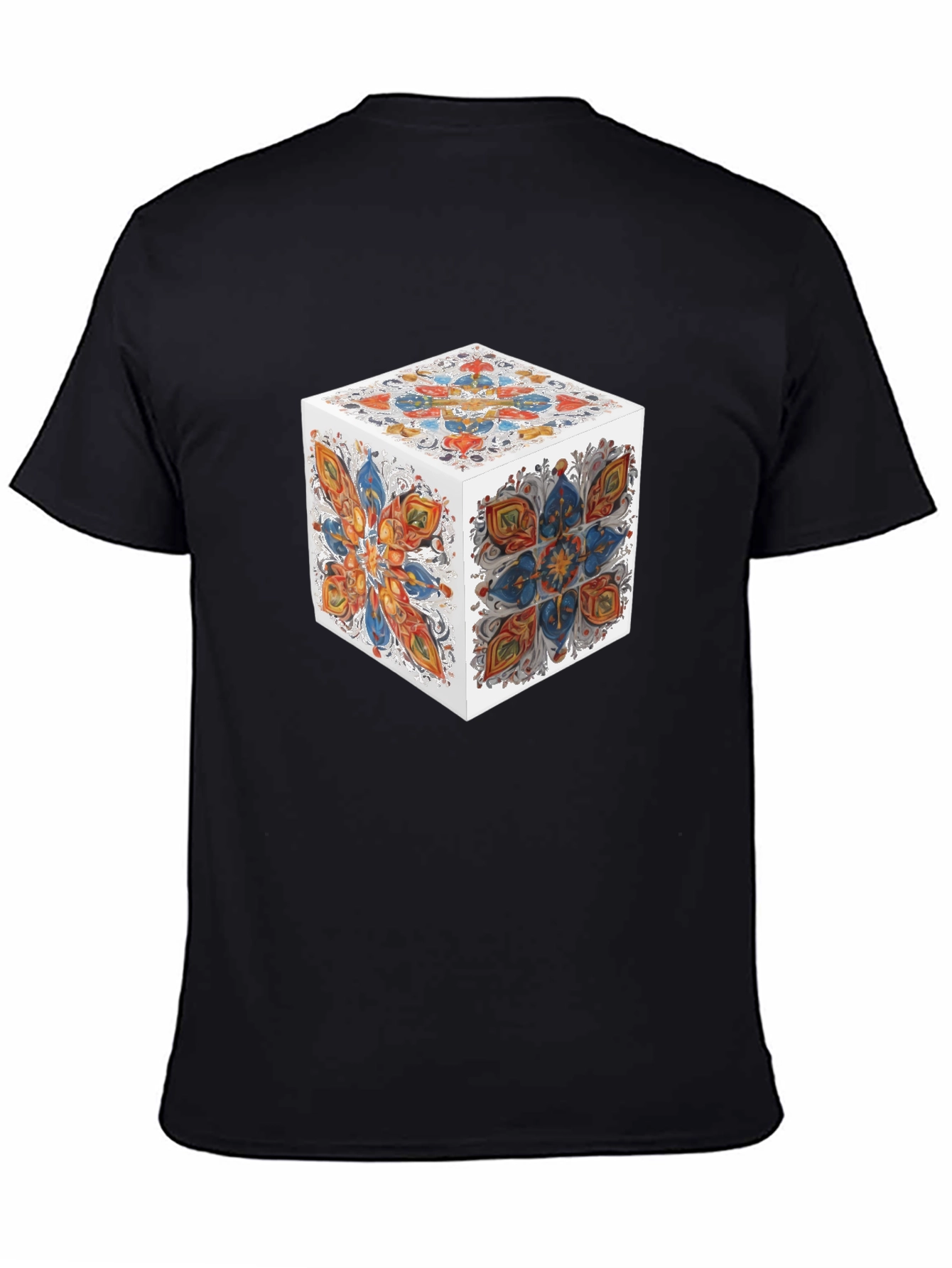 Abstract Cube Graphic T-Shirt