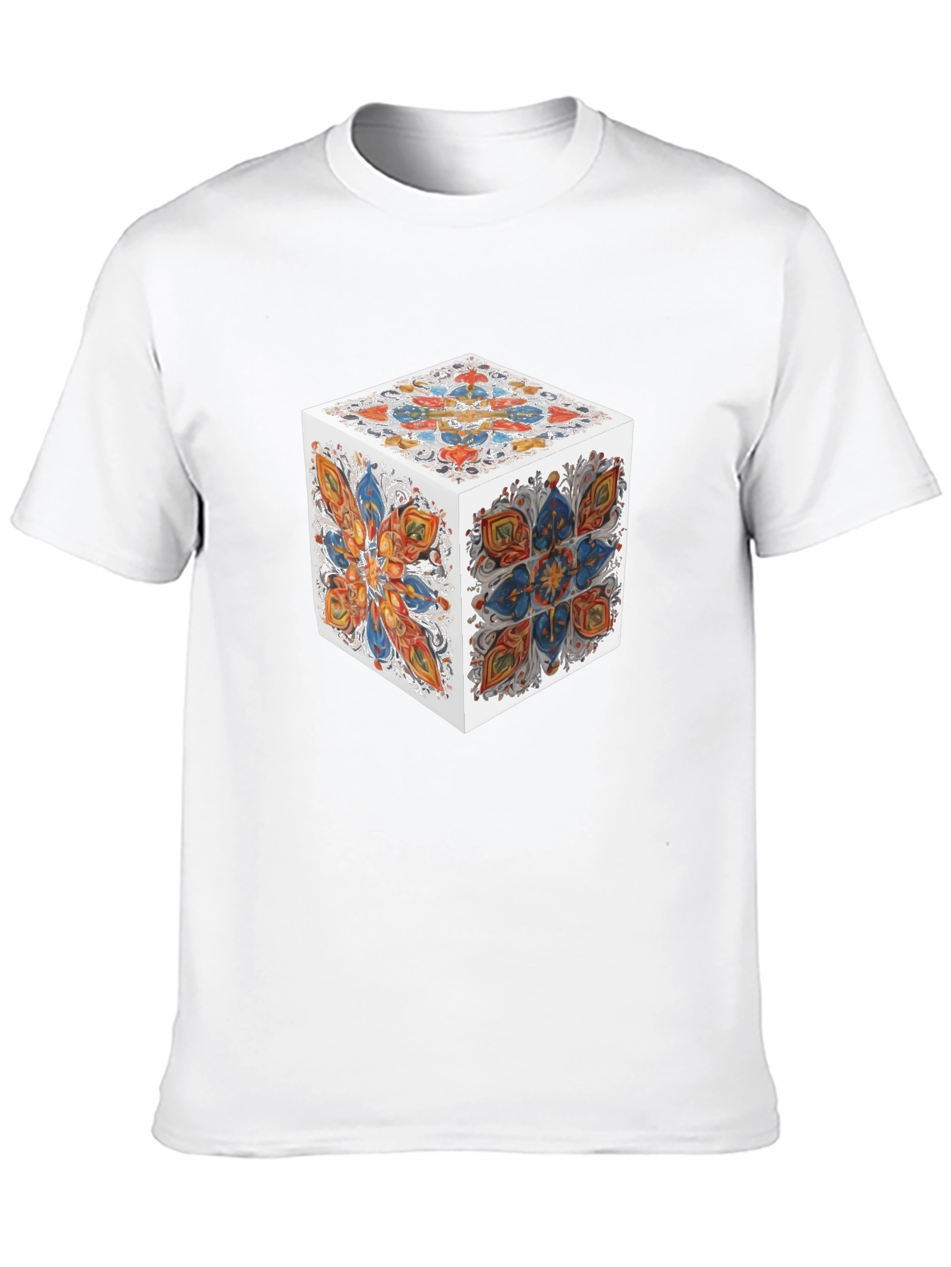 Abstract Cube Graphic T-Shirt