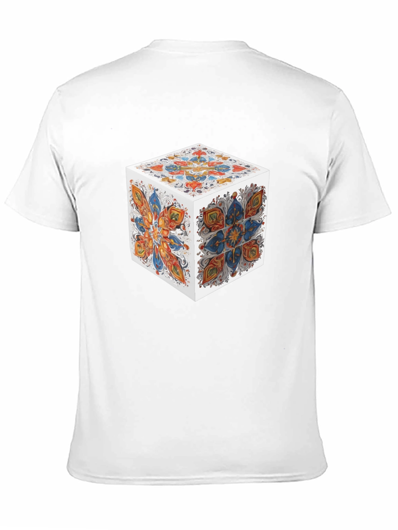 Abstract Cube Graphic T-Shirt