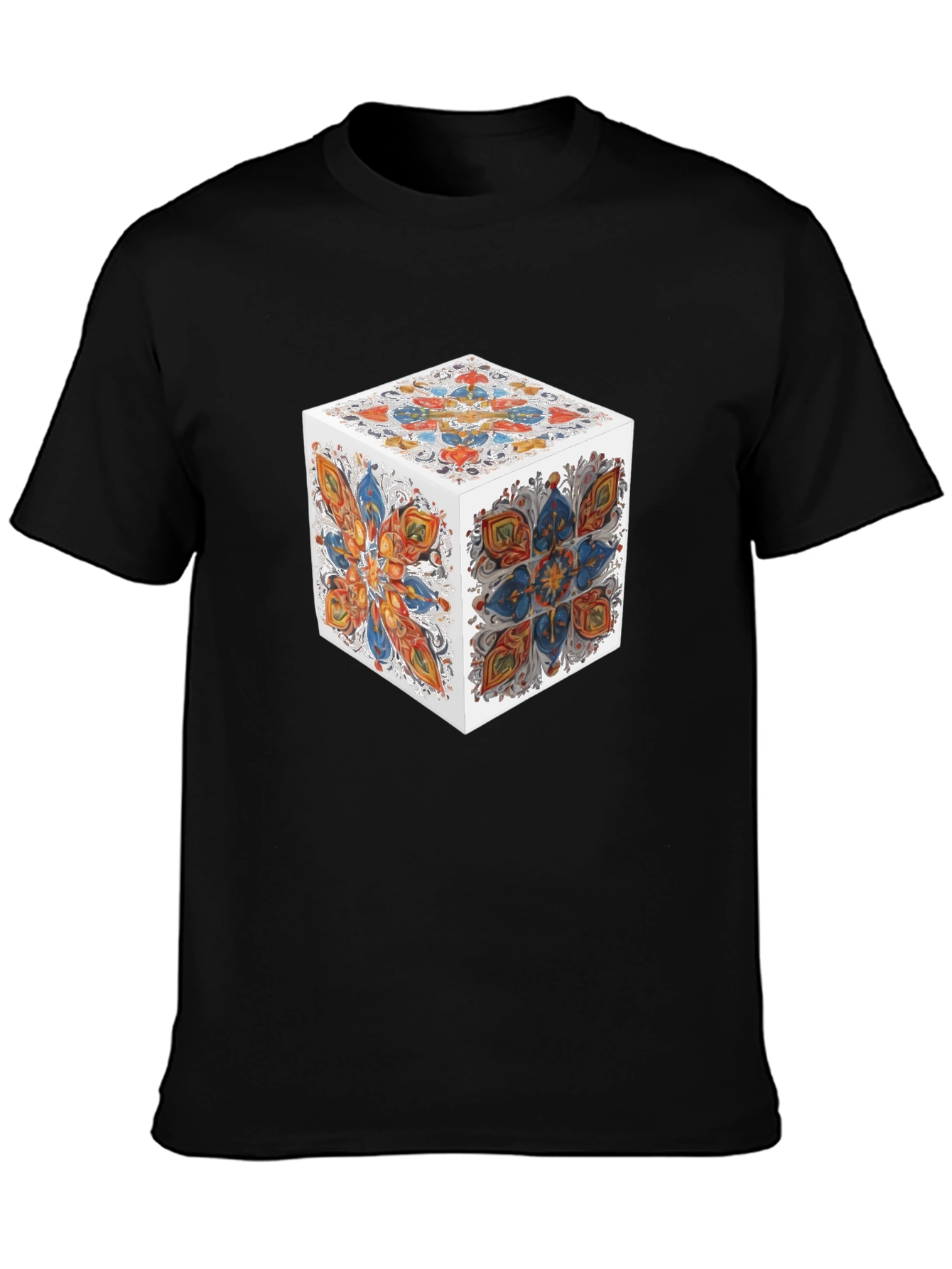 Abstract Cube Graphic T-Shirt