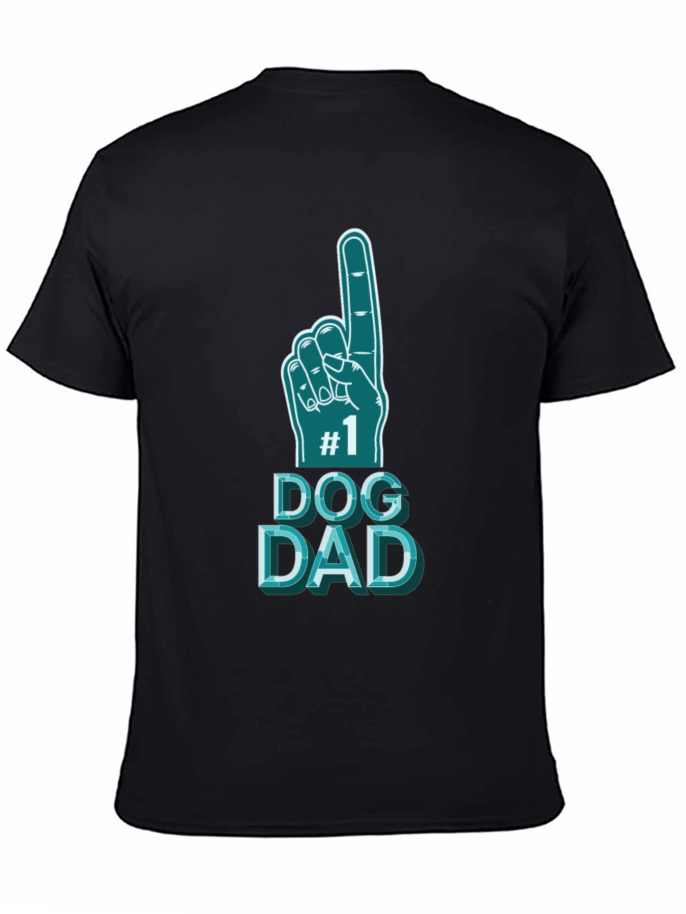 #1 Dog Dad T-Shirt - Black Graphic Tee