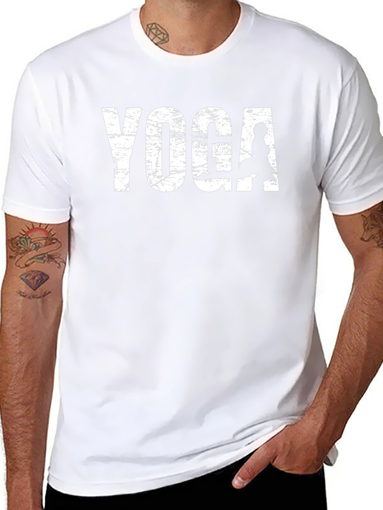 Yoga T-Shirt - Distressed Design