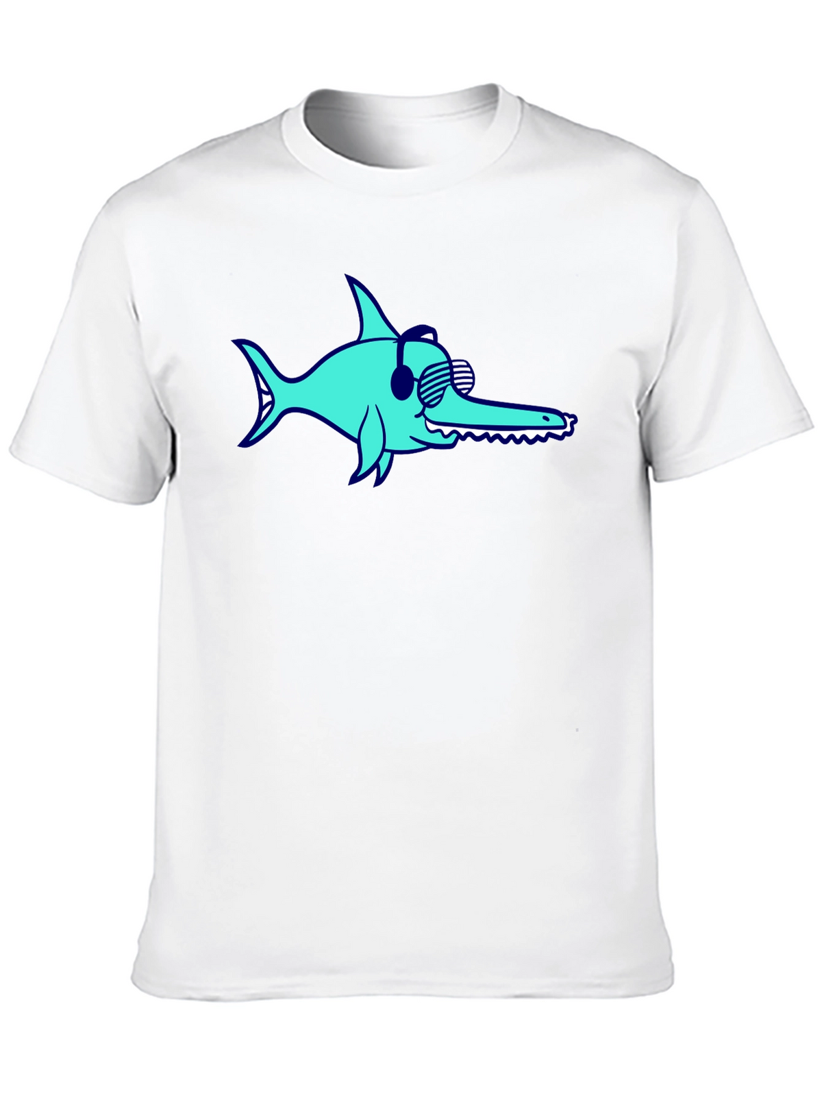 Funny Sawfish with Headphones T-Shirt