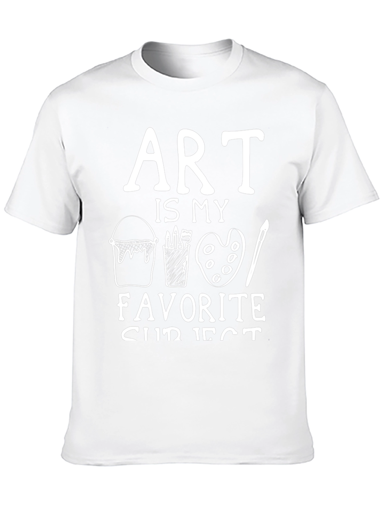 Art Is My Favorite Subject Black Graphic Tee
