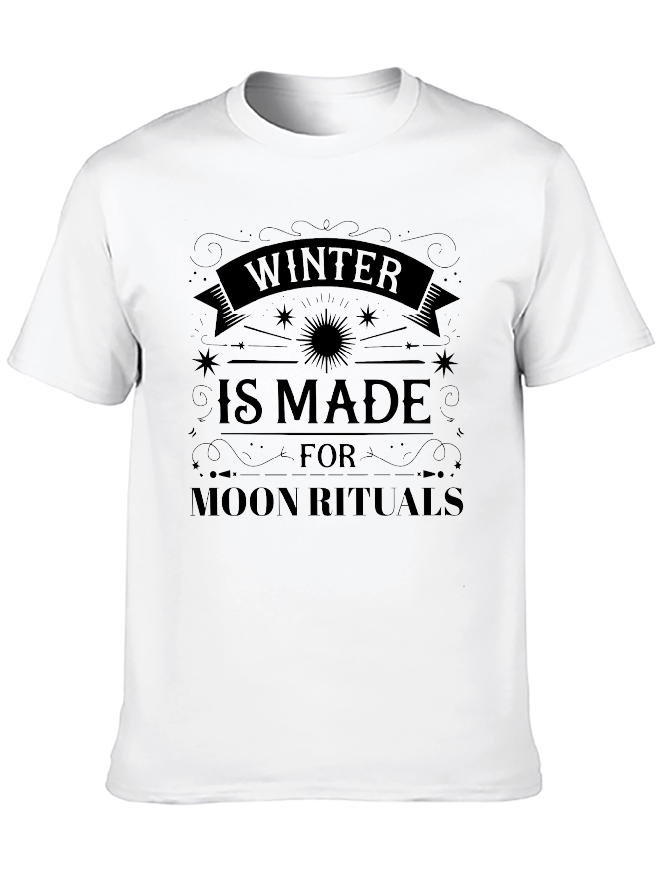 Winter Moon Rituals Graphic T-Shirt - Black