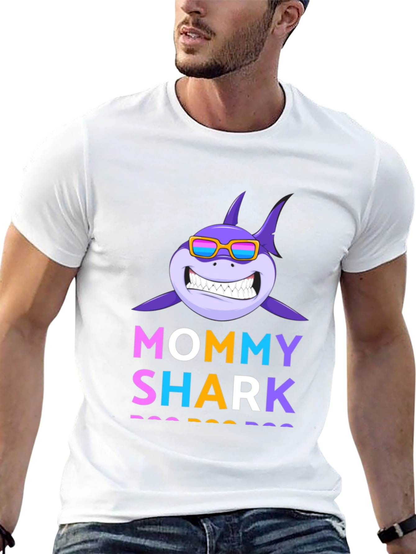 Mommy Shark Graphic Tee - Fun Family Apparel