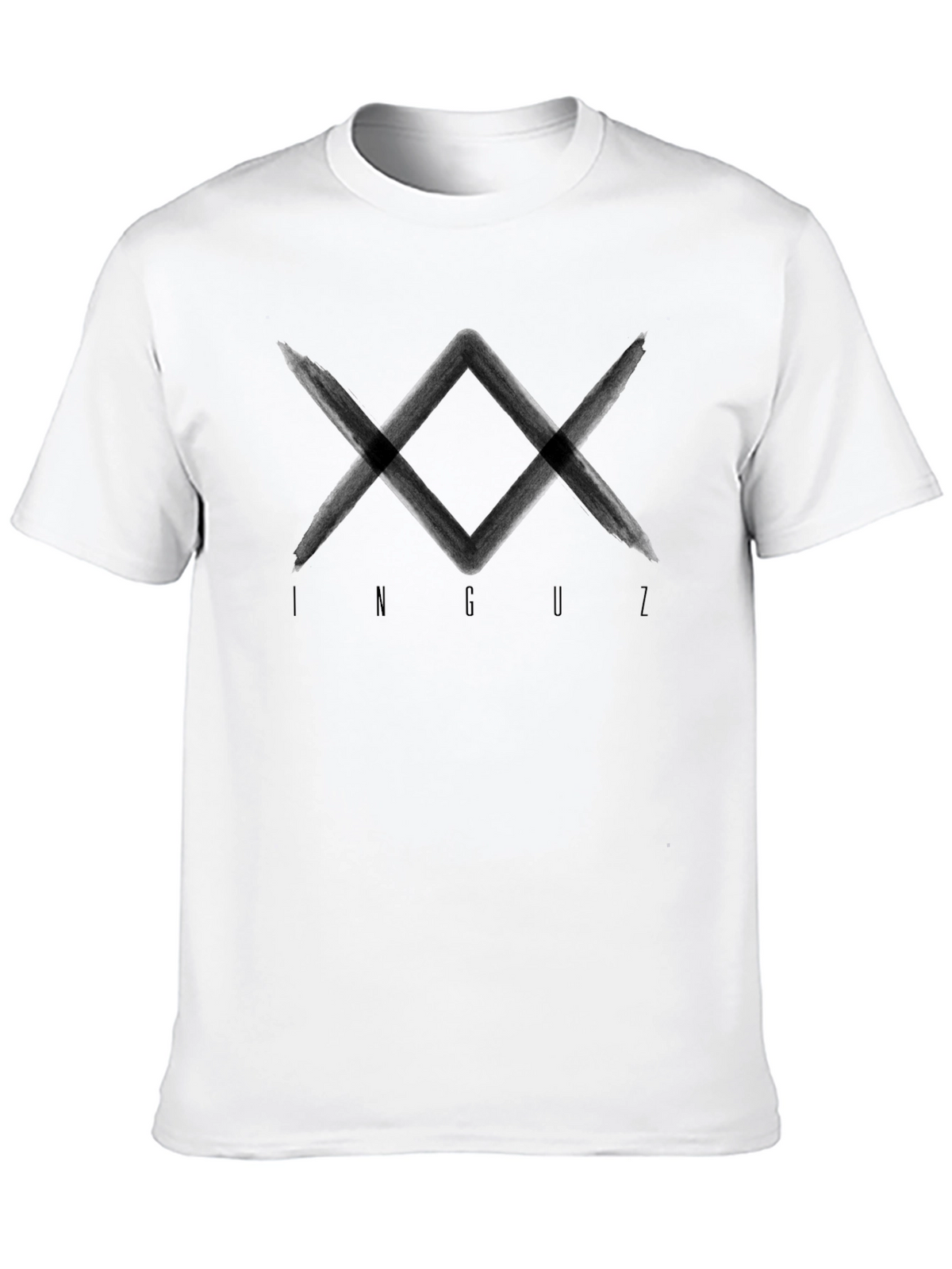Inguz Rune Graphic T-Shirt - Black Cotton Tee