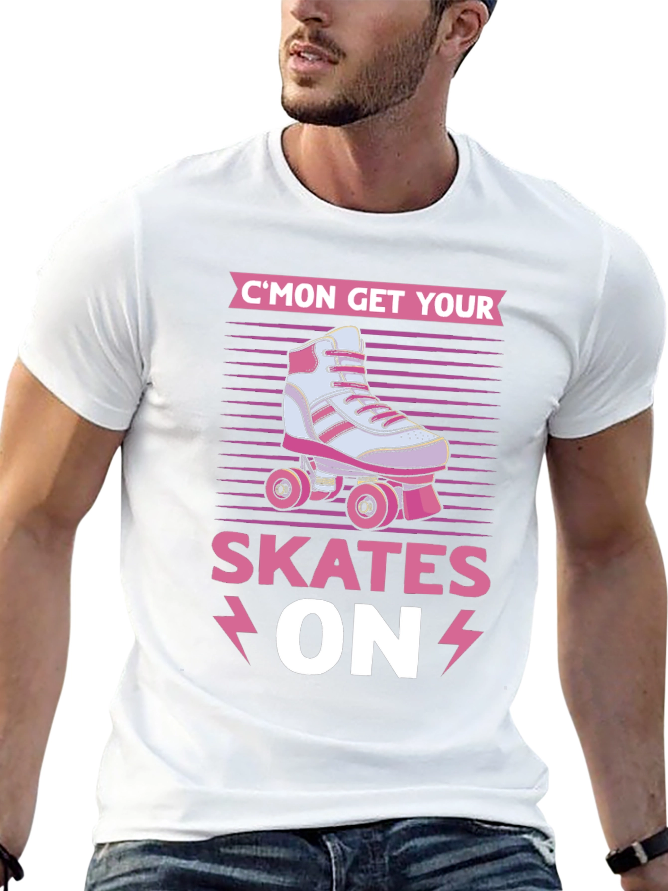 Cmon Get Your Skates On Roller Skate Graphic T-Shirt