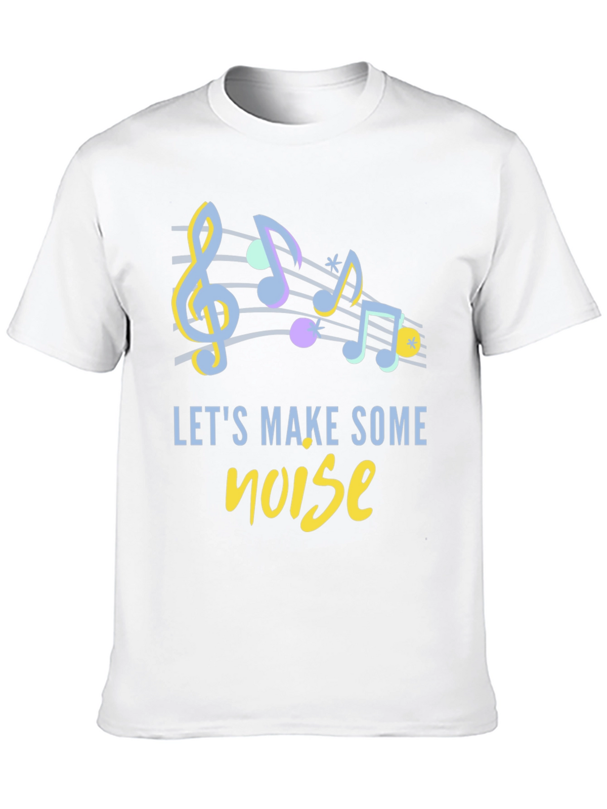 Musical Notes Graphic Tee - Lets Make Some Noise!