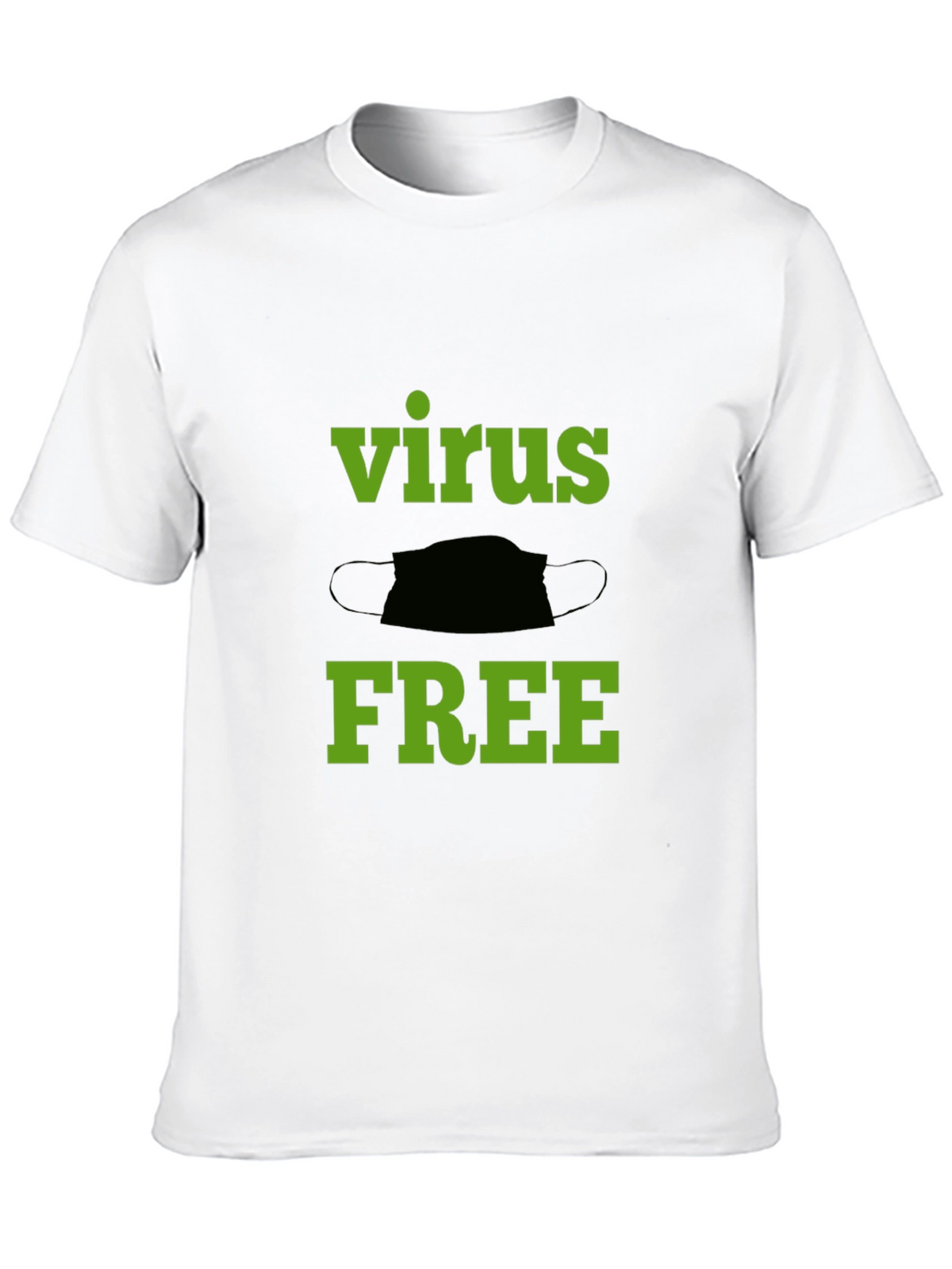 Virus Free Graphic Tee - Black Cotton T-Shirt
