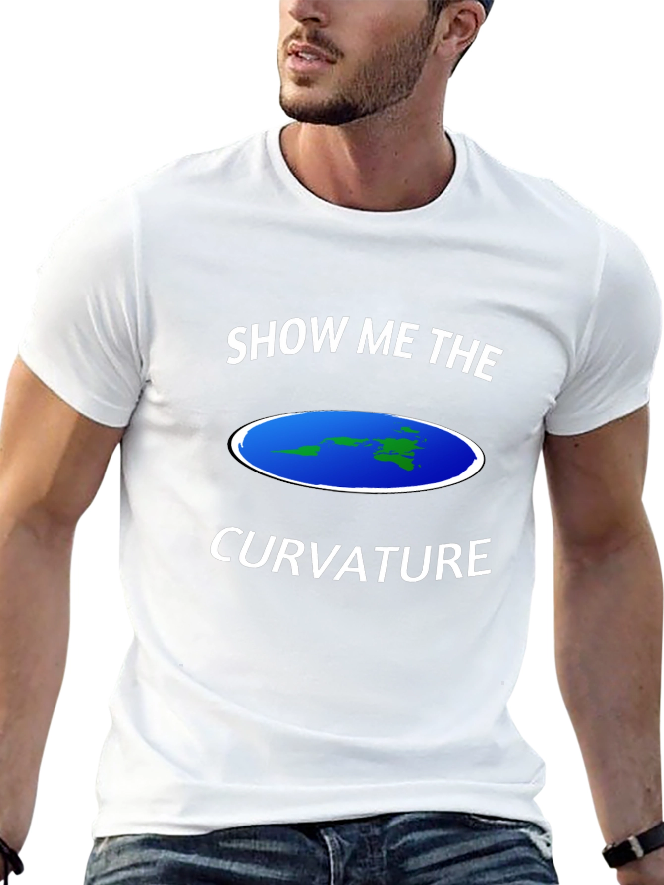 Flat Earth T-Shirt - Show Me The Curvature Tee