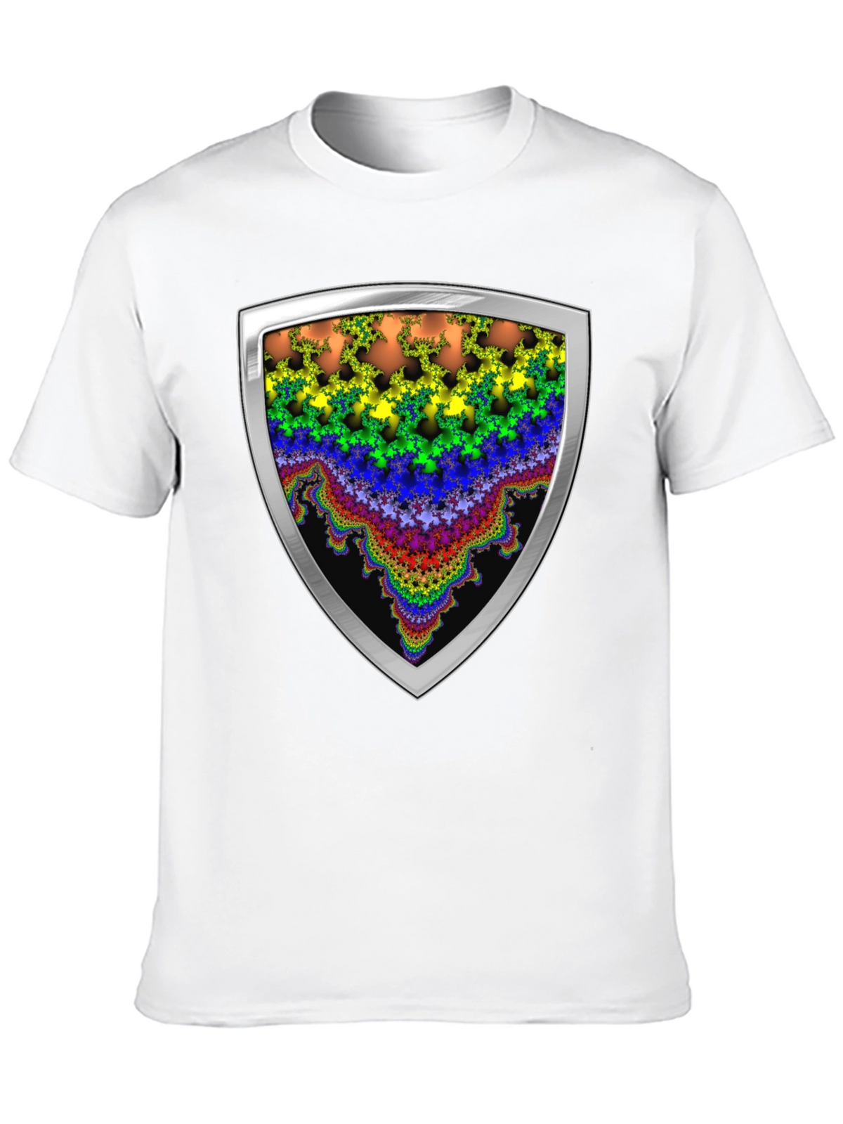 Fractal Shield Graphic Tee - Bold & Unique Design