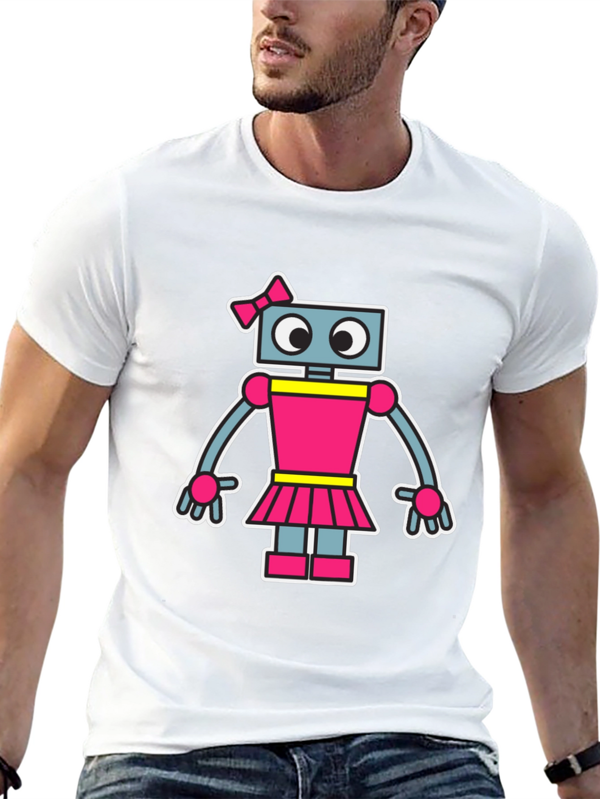 Robot Girl T-Shirt - Cute Cartoon Graphic Tee