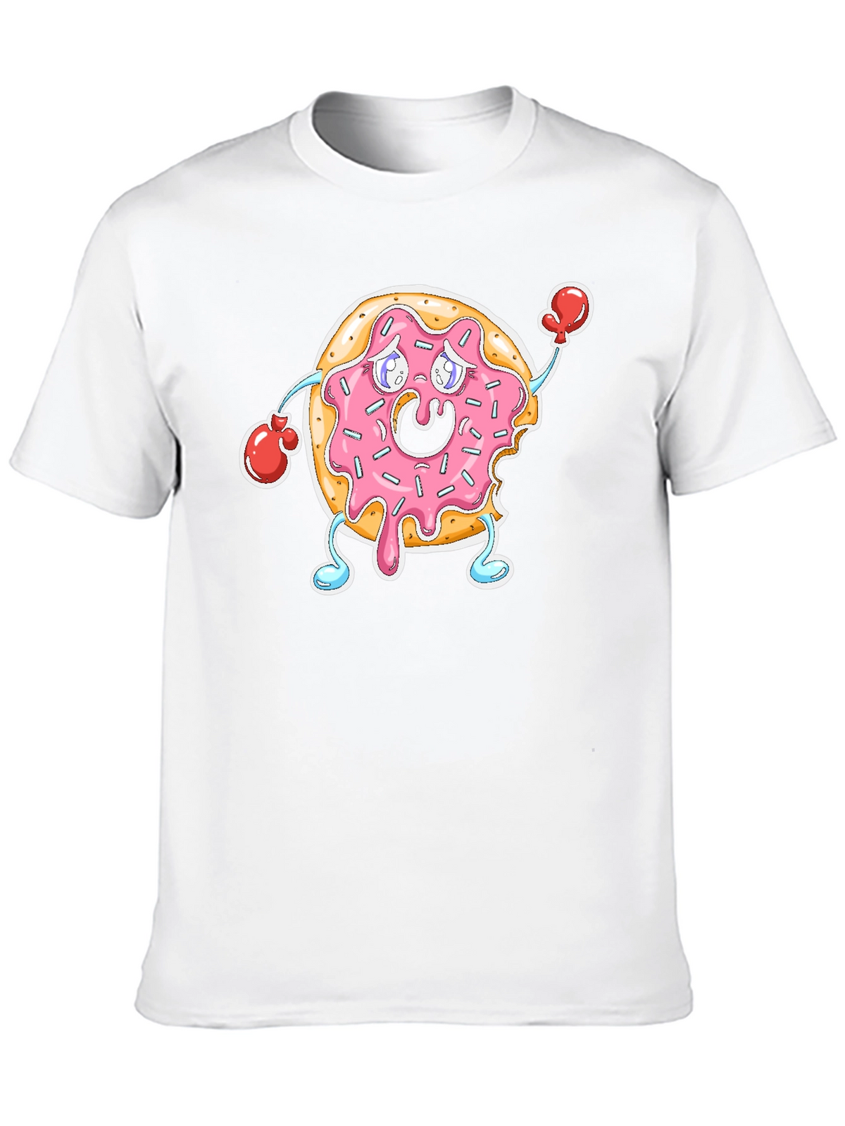 Donut Boxer T-Shirt - Black Crew Neck