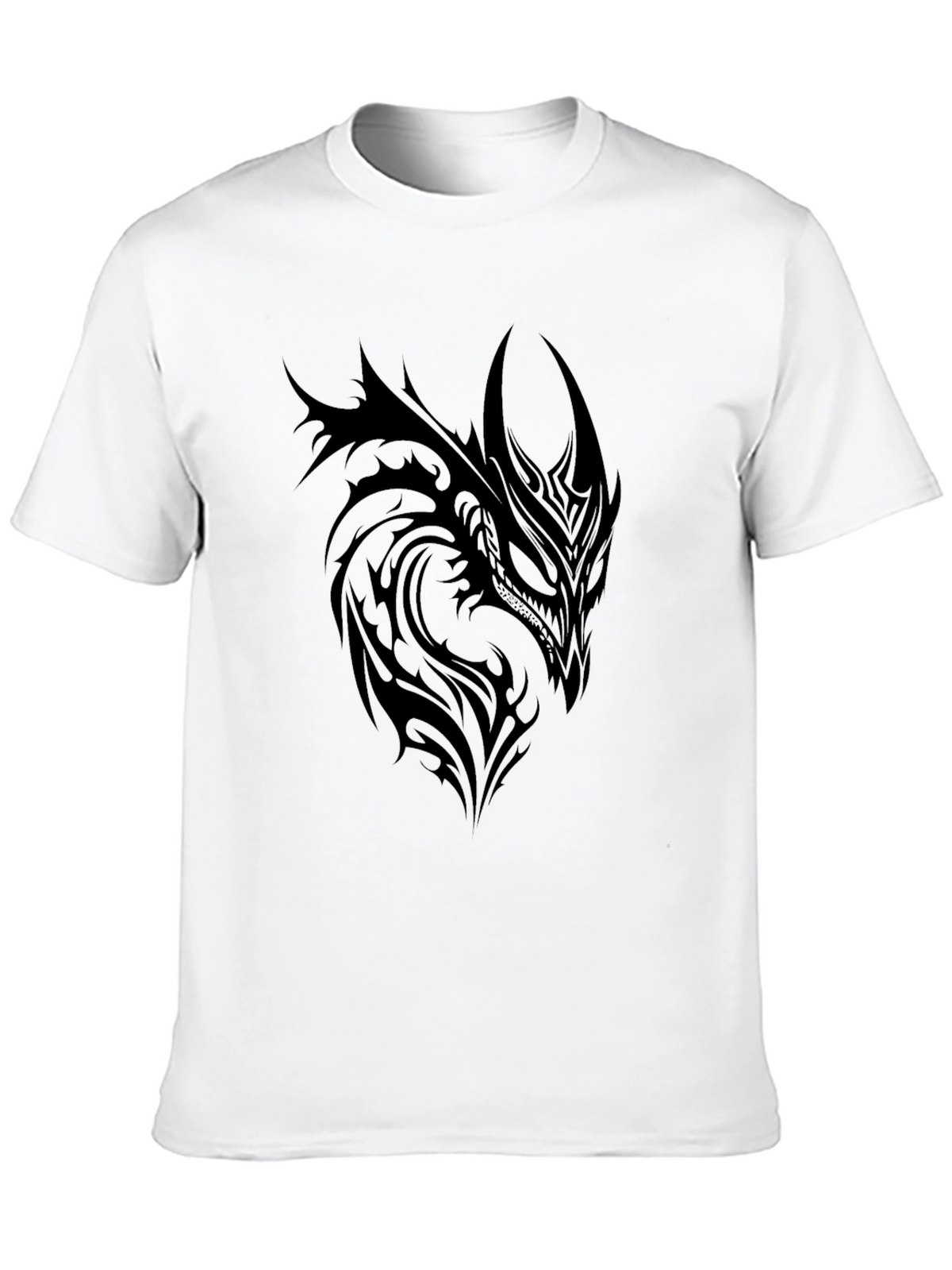 Tribal Dragon Graphic Tee - Black