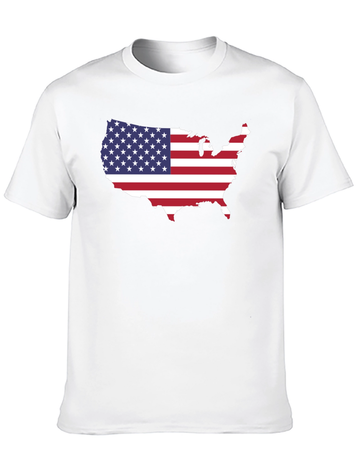 USA Flag Map Graphic Tee - Black