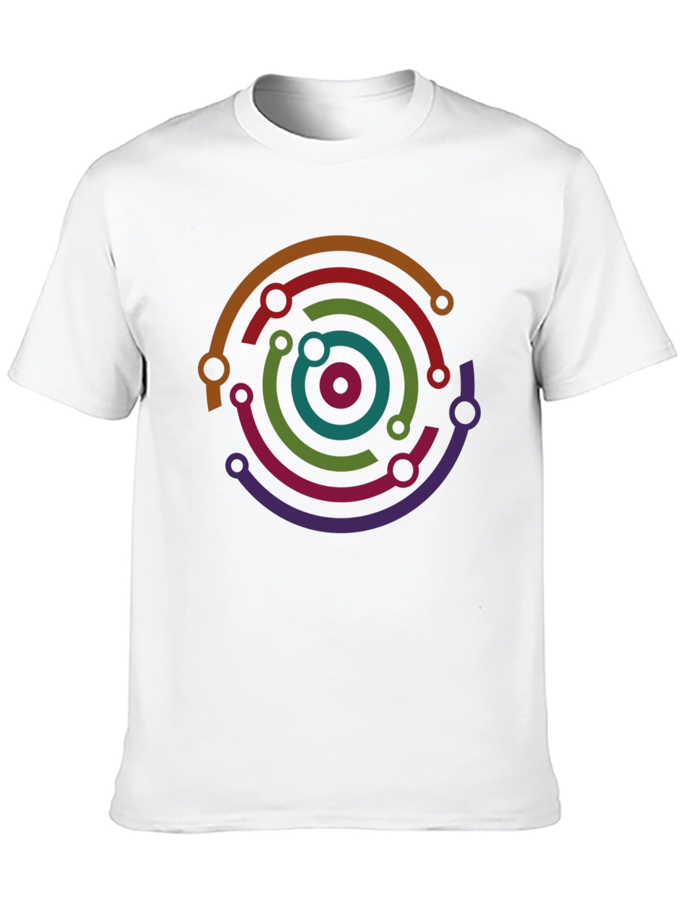 Abstract Circuit Ring Graphic T-Shirt